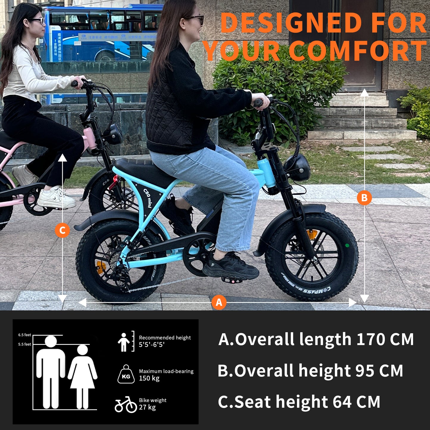VOMO C80 mini CITY Electric Bicycle 16 inch ebike