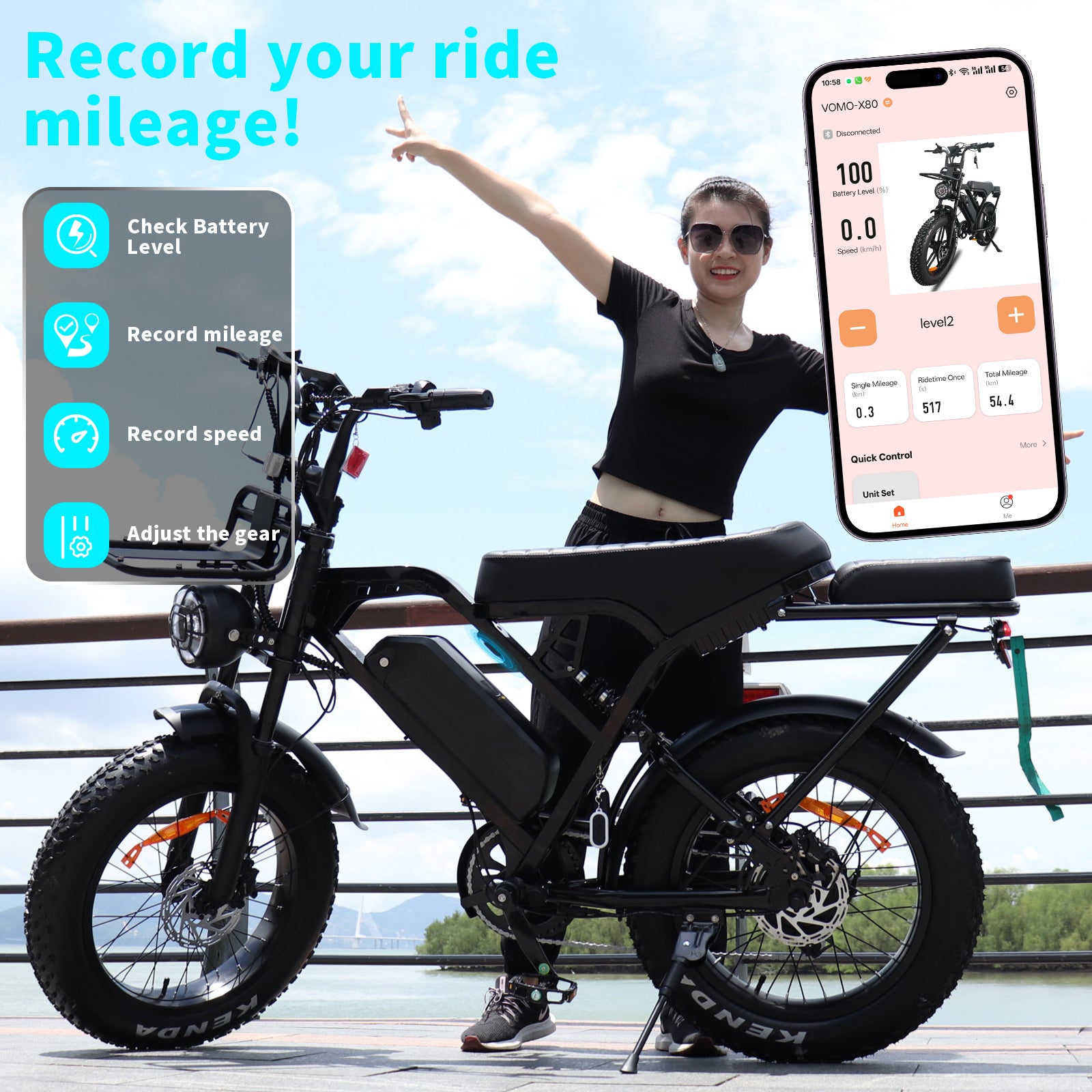 VOMO X80 PRO EBIKE Mountain electric bicycle Beach and snow electric bike