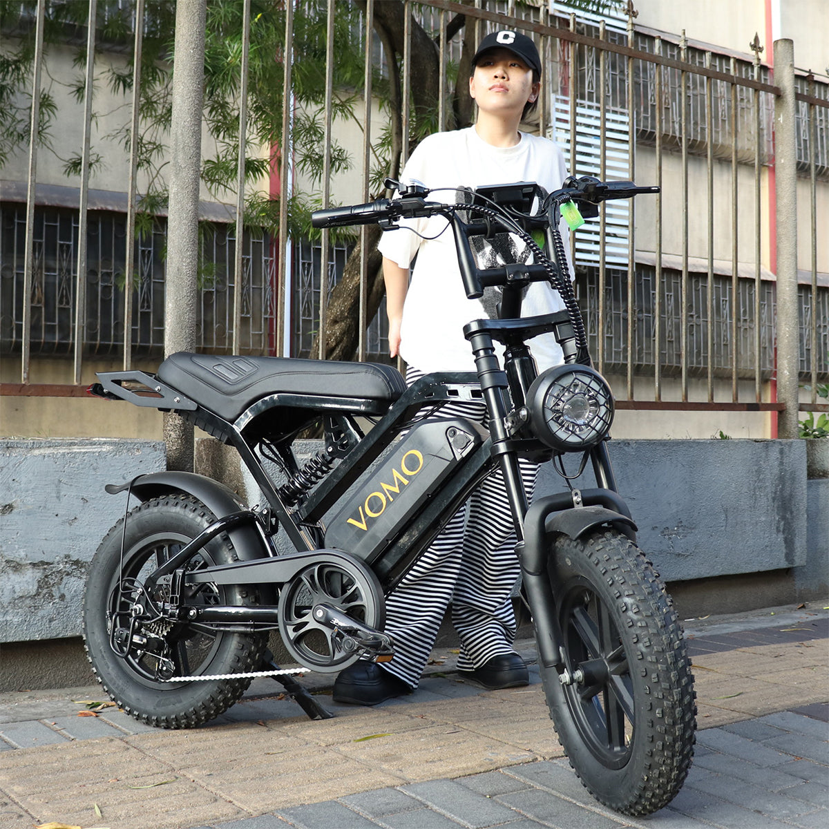 VOMO X80 Mini Electr Bike for Kids 16inch Fat Tire E Bike Electric City young Bicycle 250w Children Dirt Ebike